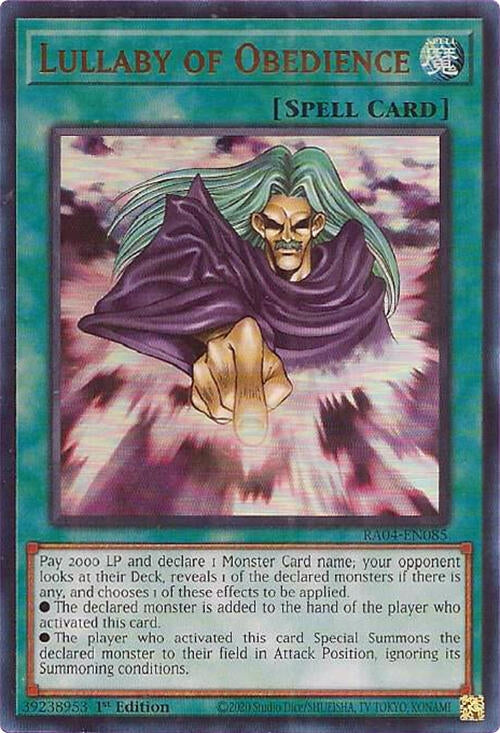 Image for Lullaby of Obedience (UR) (Quarter Century Stampede) (RA04-EN085) - YuGiOh