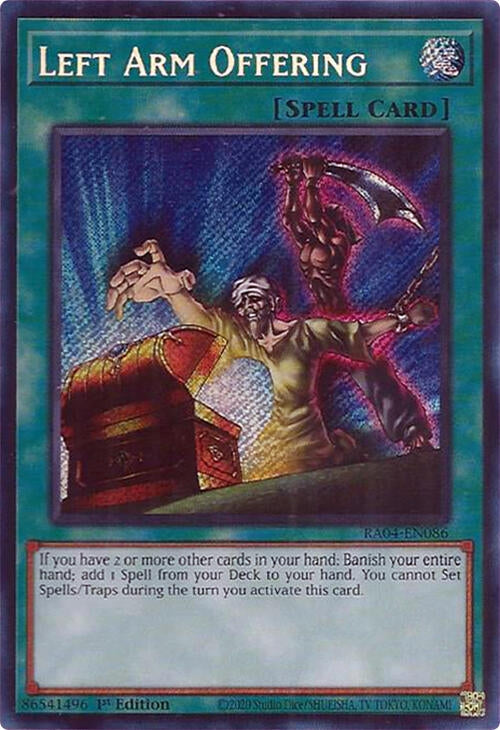 Image for Left Arm Offering (Secret Rare) (Quarter Century Stampede) (RA04-EN086) - YuGiOh