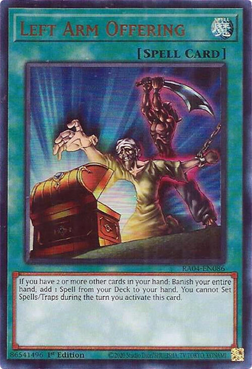 Image for Left Arm Offering (UR) (Quarter Century Stampede) (RA04-EN086) - YuGiOh
