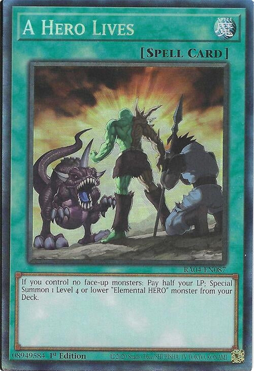 Image for A Hero Lives (PCR) (Quarter Century Stampede) (RA04-EN087) - YuGiOh