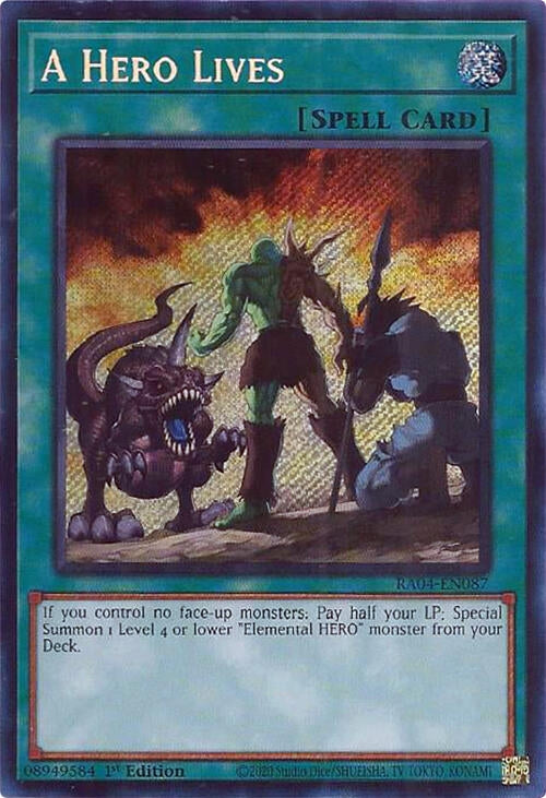 Image for A Hero Lives (Secret Rare) (Quarter Century Stampede) (RA04-EN087) - YuGiOh