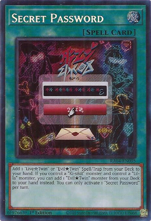 Image for Secret Password (Secret Rare) (Quarter Century Stampede) (RA04-EN095) - YuGiOh