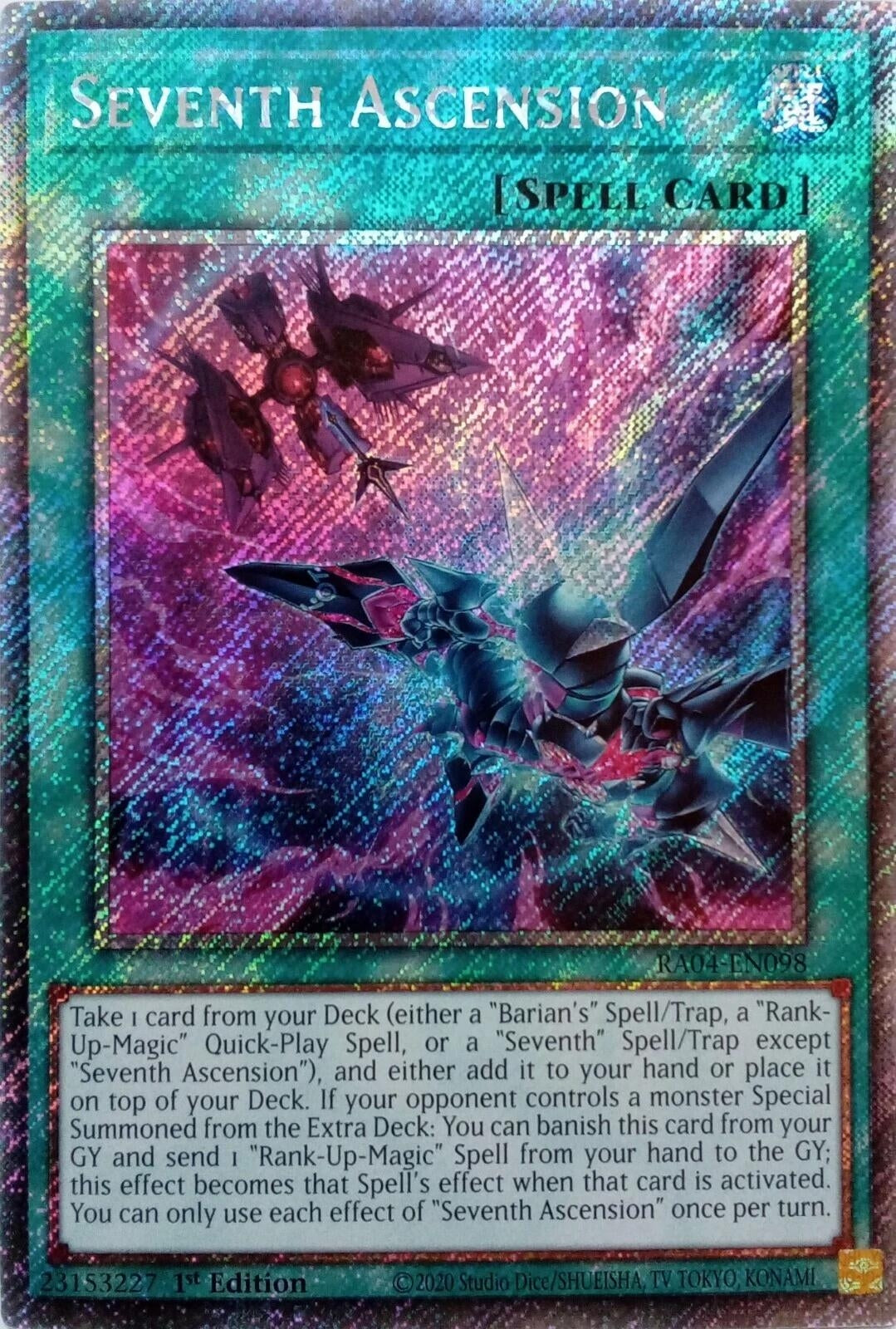 Image for Seventh Ascension (Platinum Secret Rare) (Quarter Century Stampede) (RA04-EN098) - YuGiOh