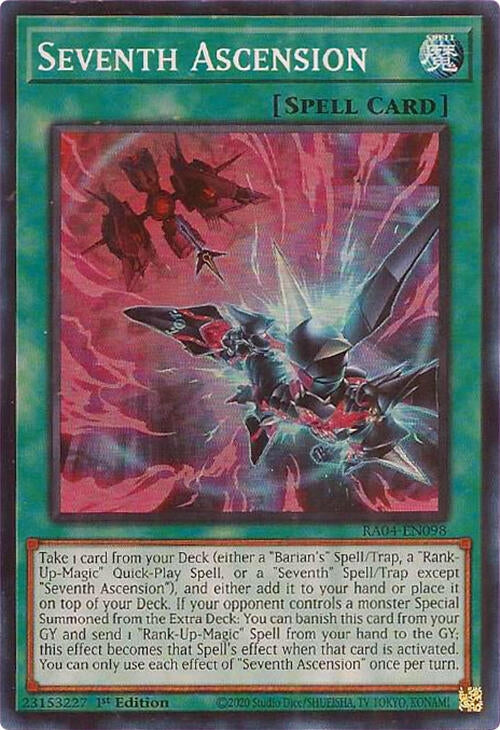 Image for Seventh Ascension (Secret Rare) (Quarter Century Stampede) (RA04-EN098) - YuGiOh