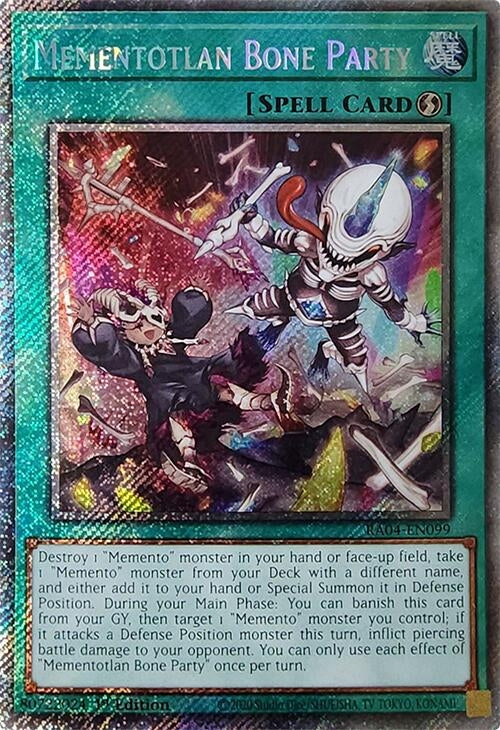 Image for Mementotlan Bone Party (Platinum Secret Rare) (Quarter Century Stampede) (RA04-EN099) - YuGiOh