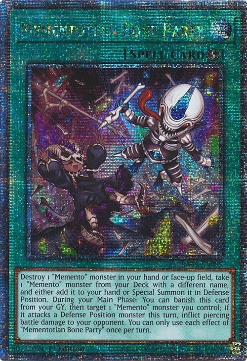 Image for Mementotlan Bone Party (Quarter Century Secret Rare) (Quarter Century Stampede) (RA04-EN099) - YuGiOh