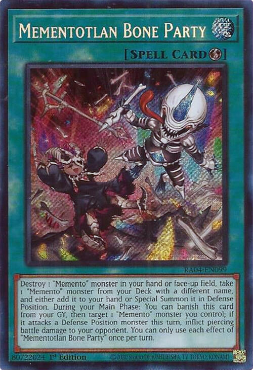 Image for Mementotlan Bone Party (Secret Rare) (Quarter Century Stampede) (RA04-EN099) - YuGiOh