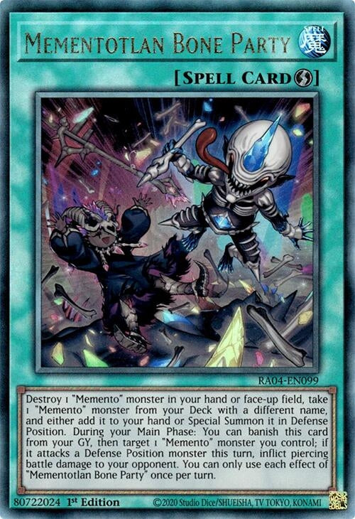 Image for Mementotlan Bone Party (PUR) (Quarter Century Stampede) (RA04-EN099) - YuGiOh