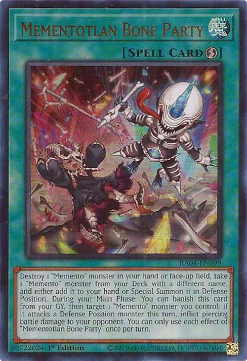 Image for Mementotlan Bone Party (UR) (Quarter Century Stampede) (RA04-EN099) - YuGiOh