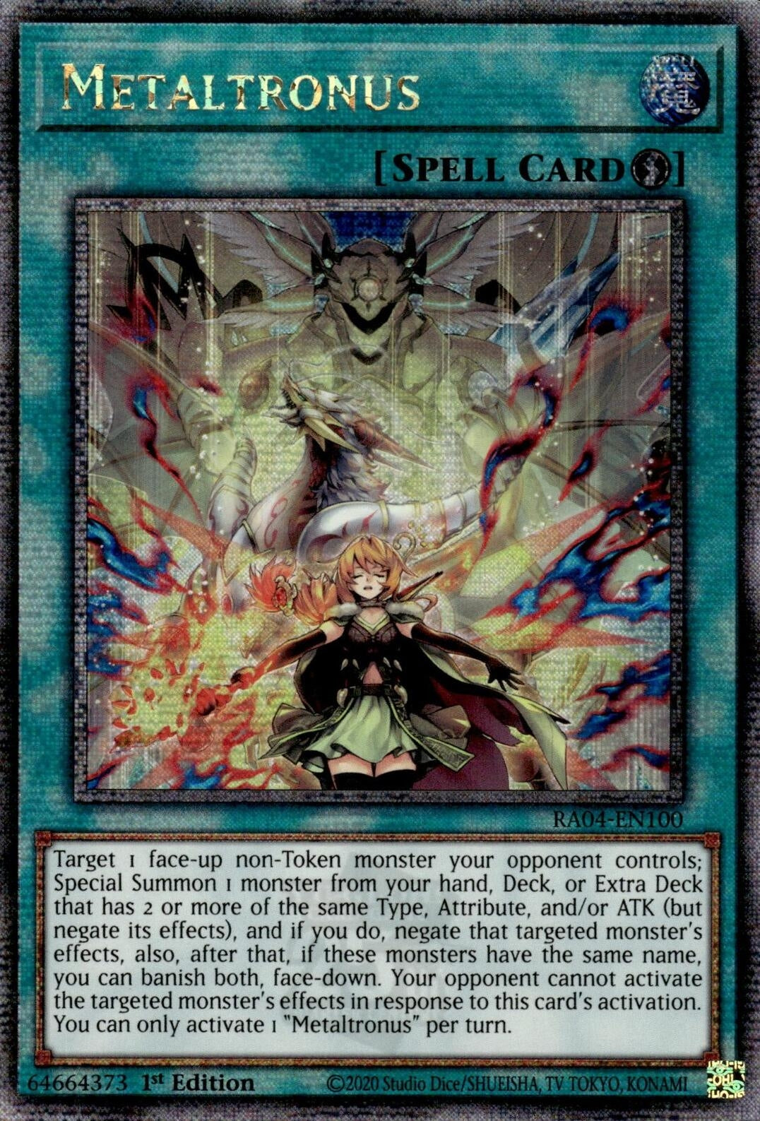 Image for Metaltronus (Quarter Century Secret Rare) (Quarter Century Stampede) (RA04-EN100) - YuGiOh