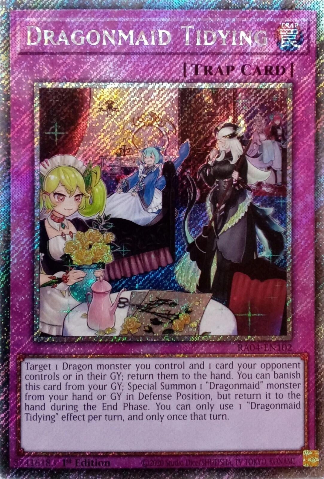 Image for Dragonmaid Tidying (Platinum Secret Rare) (Quarter Century Stampede) (RA04-EN102) - YuGiOh