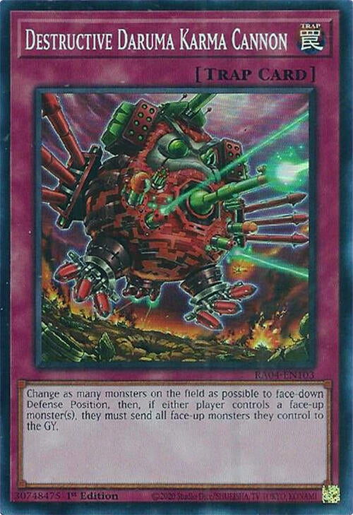 Image for Destructive Daruma Karma Cannon (Quarter Century Stampede) (RA04-EN103) - YuGiOh