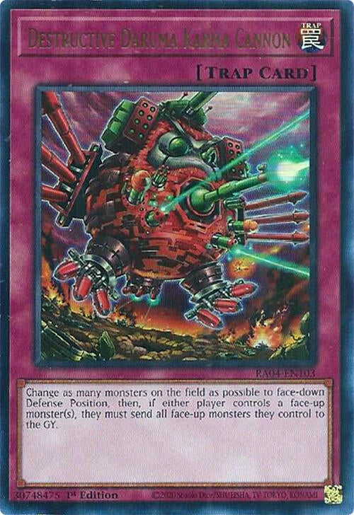 Image for Destructive Daruma Karma Cannon (UR) (Quarter Century Stampede) (RA04-EN103) - YuGiOh