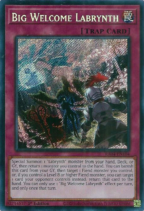 Image for Big Welcome Labrynth (Secret Rare) (Quarter Century Stampede) (RA04-EN104) - YuGiOh