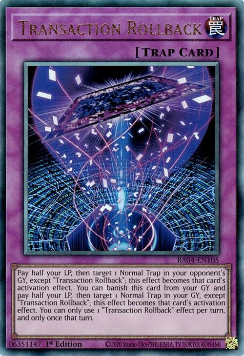 Image for Transaction Rollback (PUR) (Quarter Century Stampede) (RA04-EN105) - YuGiOh