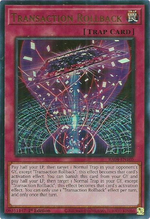 Image for Transaction Rollback (UR) (Quarter Century Stampede) (RA04-EN105) - YuGiOh