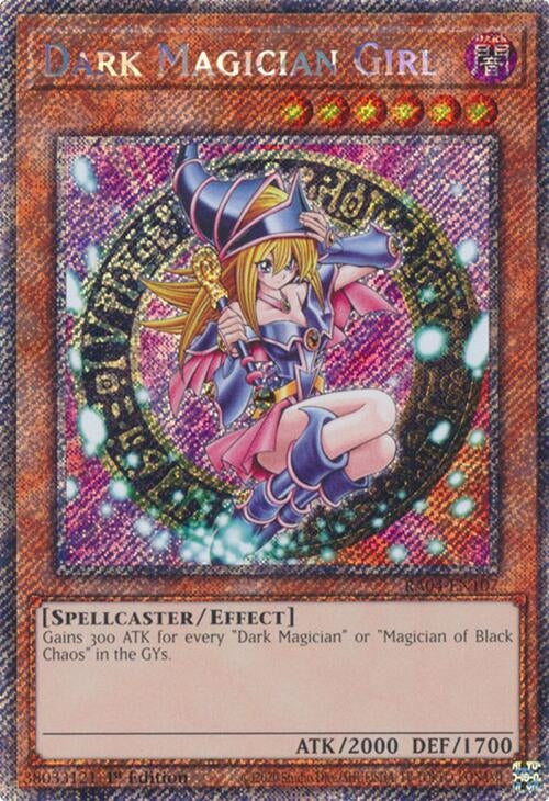 Image for Dark Magician Girl (3rd Art) (Platinum Secret Rare) (Quarter Century Stampede) (RA04-EN107) - YuGiOh