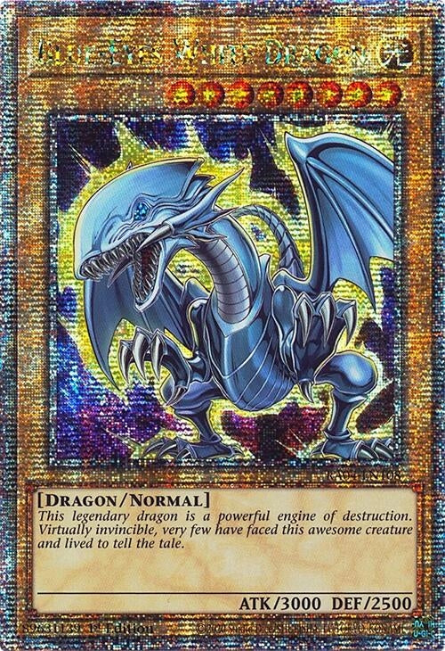 Image for Blue-Eyes White Dragon (7th Art) (Quarter Century Secret Rare) (Quarter Century Stampede) (RA04-EN108) - YuGiOh