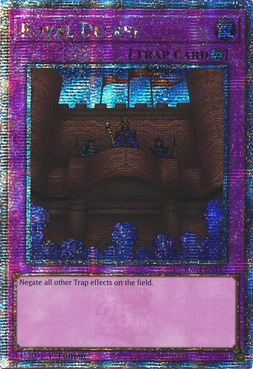 Image for Royal Decree (Quarter Century Secret Rare) (Quarter Century Stampede) (RA04-EN113) - YuGiOh