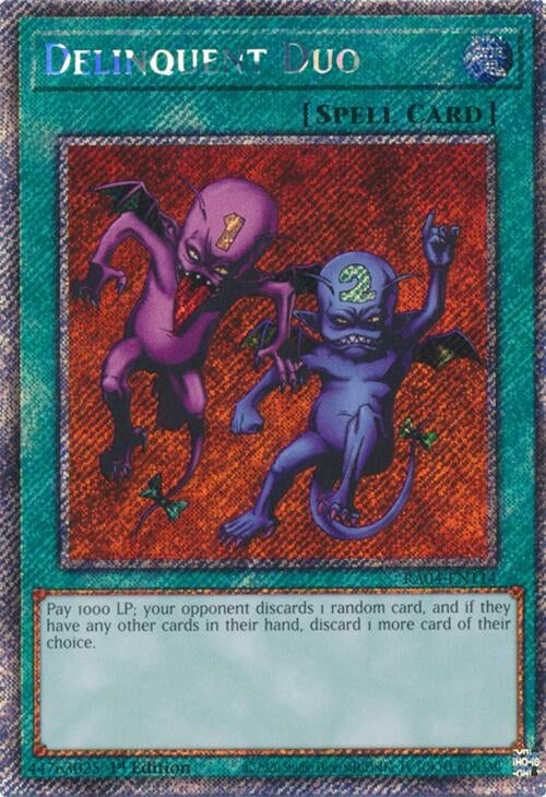 Image for Delinquent Duo (Platinum Secret Rare) (Quarter Century Stampede) (RA04-EN114) - YuGiOh