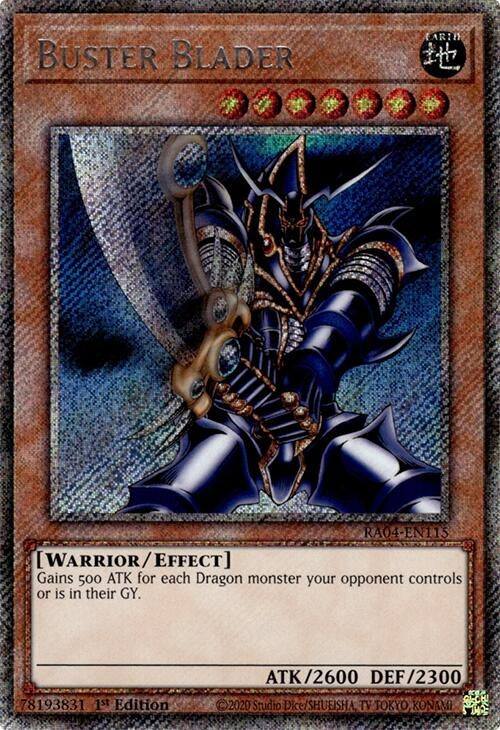 Image for Buster Blader (Platinum Secret Rare) (Quarter Century Stampede) (RA04-EN115) - YuGiOh