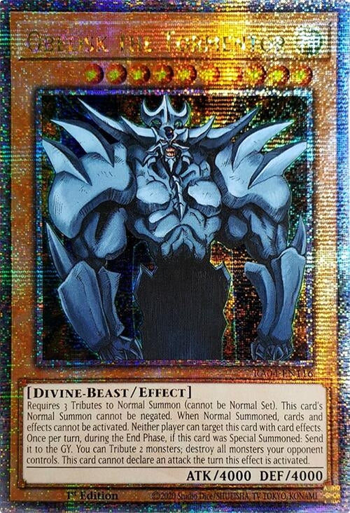 Image for Obelisk the Tormentor (Quarter Century Secret Rare) (Quarter Century Stampede) (RA04-EN116) - YuGiOh
