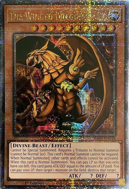Image for The Winged Dragon of Ra (Quarter Century Secret Rare) (Quarter Century Stampede) (RA04-EN118) - YuGiOh
