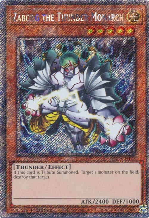 Image for Zaborg the Thunder Monarch (Platinum Secret Rare) (Quarter Century Stampede) (RA04-EN125) - YuGiOh
