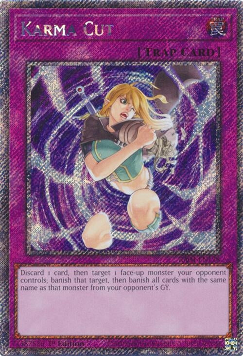 Image for Karma Cut (Platinum Secret Rare) (Quarter Century Stampede) (RA04-EN128) - YuGiOh