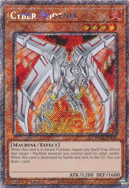 Image for Cyber Phoenix (Platinum Secret Rare) (Quarter Century Stampede) (RA04-EN129) - YuGiOh