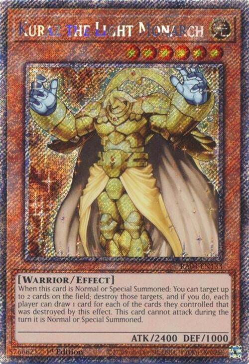 Image for Kuraz the Light Monarch (Platinum Secret Rare) (Quarter Century Stampede) (RA04-EN133) - YuGiOh