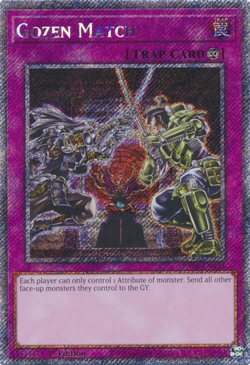 Image for Gozen Match (Platinum Secret Rare) (Quarter Century Stampede) (RA04-EN134) - YuGiOh
