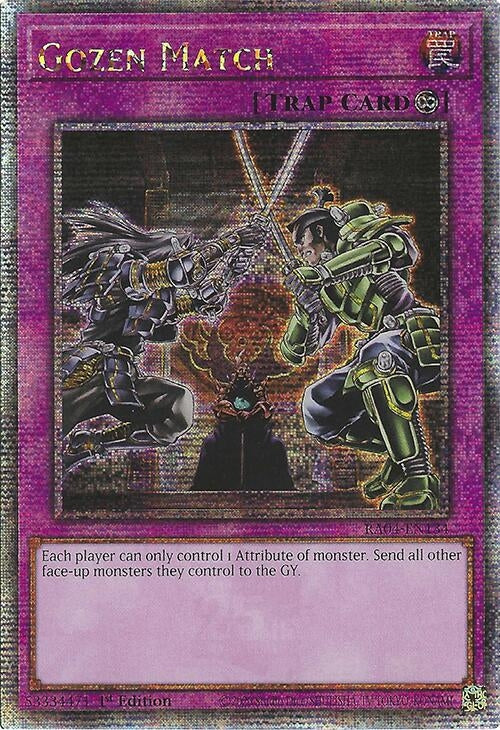 Image for Gozen Match (Quarter Century Secret Rare) (Quarter Century Stampede) (RA04-EN134) - YuGiOh