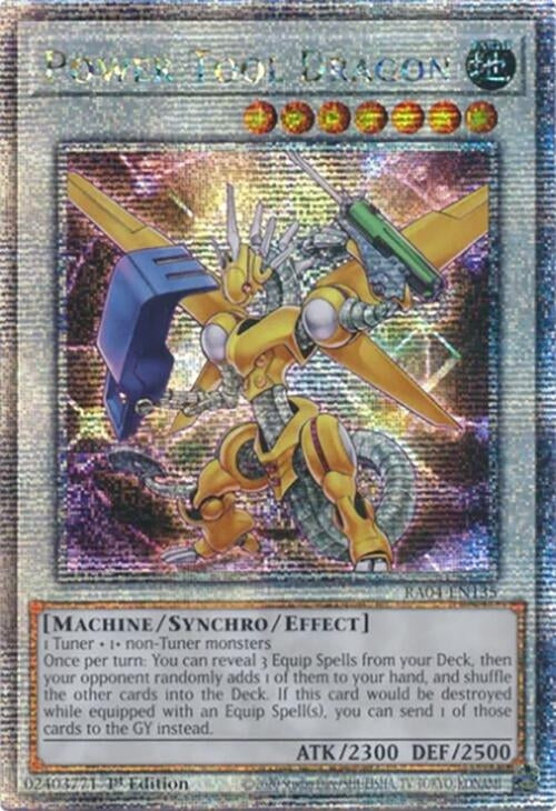 Image for Power Tool Dragon (Quarter Century Secret Rare) (Quarter Century Stampede) (RA04-EN135) - YuGiOh