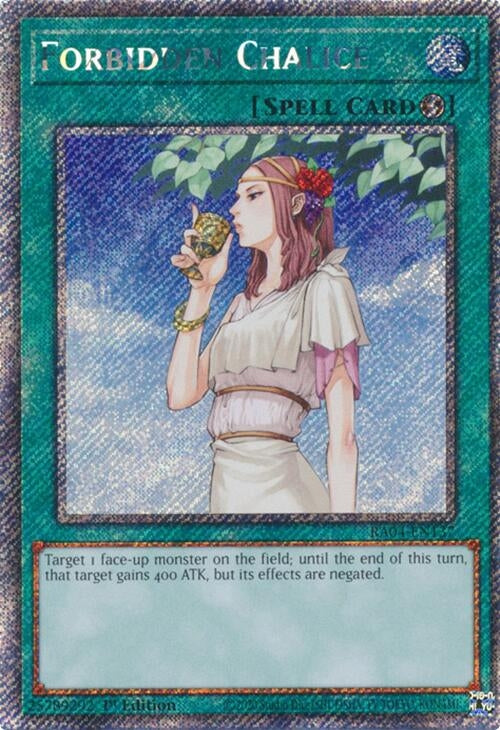 Image for Forbidden Chalice (Platinum Secret Rare) (Quarter Century Stampede) (RA04-EN137) - YuGiOh