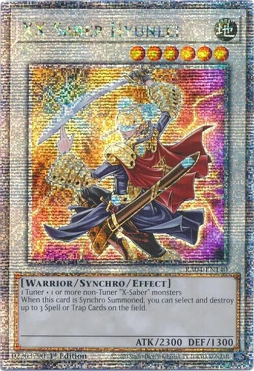 Image for XX-Saber Hyunlei (Quarter Century Secret Rare) (Quarter Century Stampede) (RA04-EN140) - YuGiOh