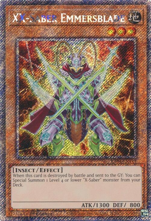 Image for XX-Saber Emmersblade (Platinum Secret Rare) (Quarter Century Stampede) (RA04-EN141) - YuGiOh