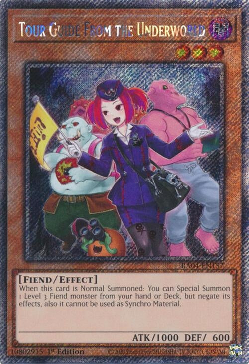 Image for Tour Guide from the Underworld (Alternate Art) (Platinum Secret Rare) (Quarter Century Stampede) (RA04-EN157) - YuGiOh