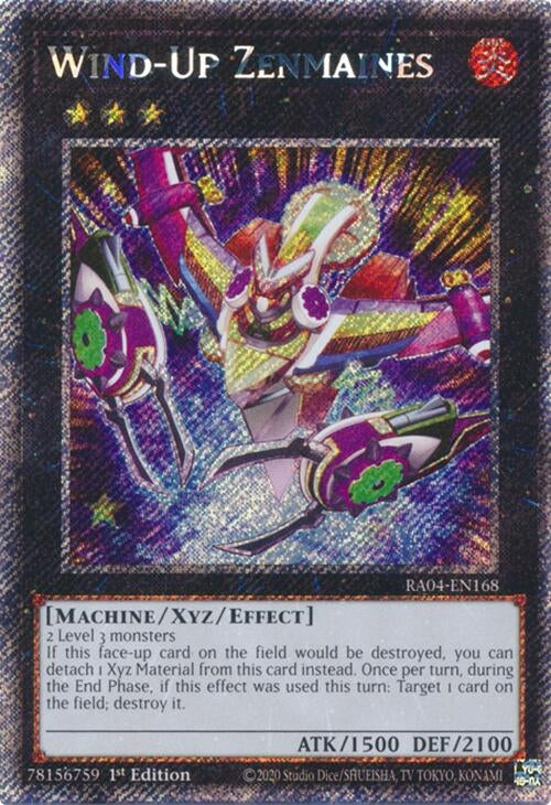 Image for Wind-Up Zenmaines (Platinum Secret Rare) (Quarter Century Stampede) (RA04-EN168) - YuGiOh