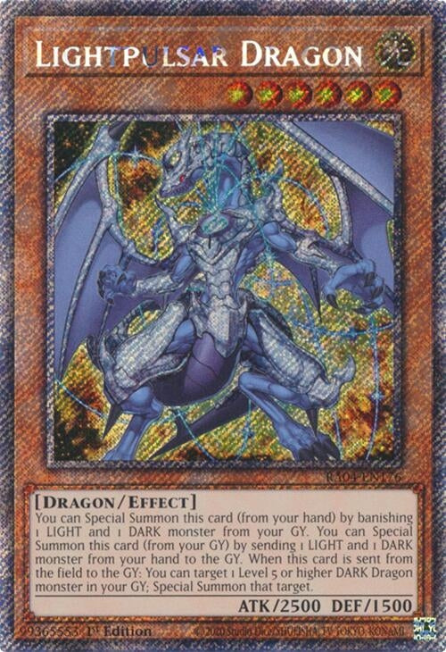 Image for Lightpulsar Dragon (Platinum Secret Rare) (Quarter Century Stampede) (RA04-EN176) - YuGiOh
