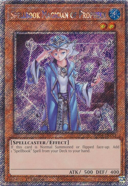 Image for Spellbook Magician of Prophecy (Platinum Secret Rare) (Quarter Century Stampede) (RA04-EN183) - YuGiOh