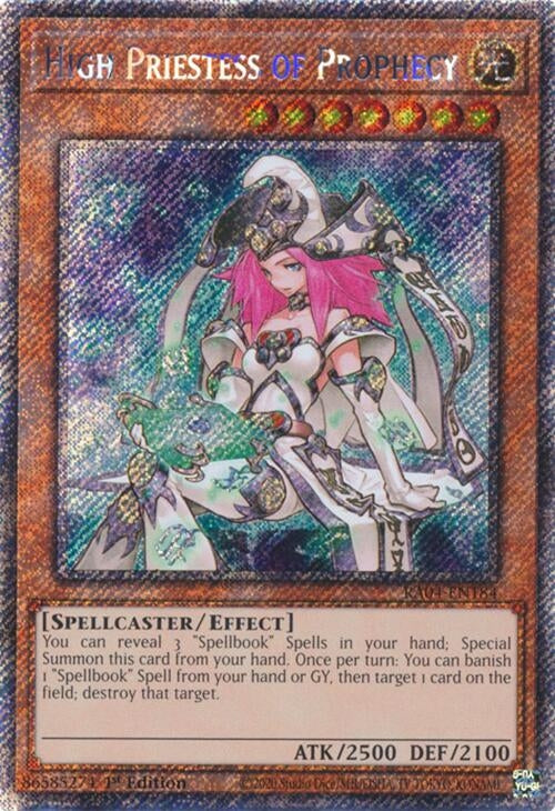 Image for High Priestess of Prophecy (Platinum Secret Rare) (Quarter Century Stampede) (RA04-EN184) - YuGiOh