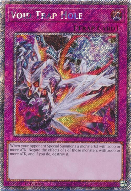 Image for Void Trap Hole (Platinum Secret Rare) (Quarter Century Stampede) (RA04-EN190) - YuGiOh