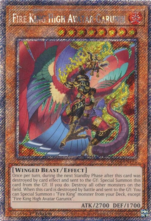 Image for Fire King High Avatar Garunix (Platinum Secret Rare) (Quarter Century Stampede) (RA04-EN194) - YuGiOh