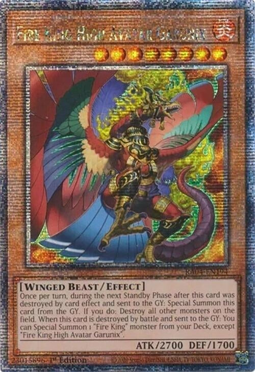 Image for Fire King High Avatar Garunix (Quarter Century Secret Rare) (Quarter Century Stampede) (RA04-EN194) - YuGiOh