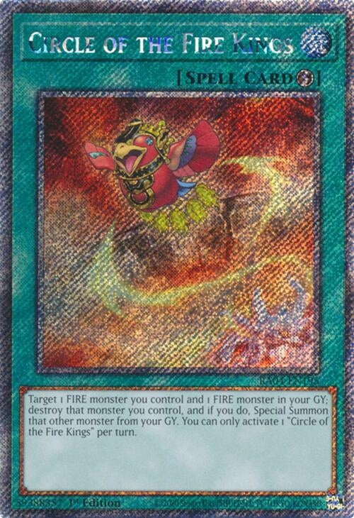 Image for Circle of the Fire Kings (Platinum Secret Rare) (Quarter Century Stampede) (RA04-EN195) - YuGiOh