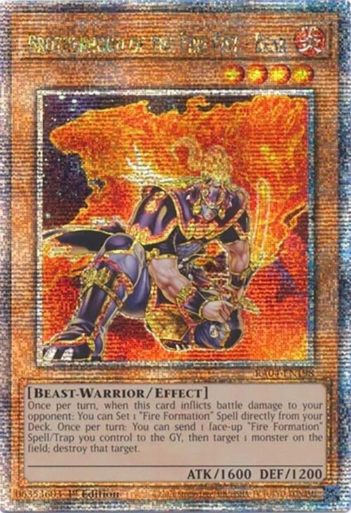 Image for Brotherhood of the Fire Fist - Bear (Quarter Century Secret Rare) (Quarter Century Stampede) (RA04-EN198) - YuGiOh
