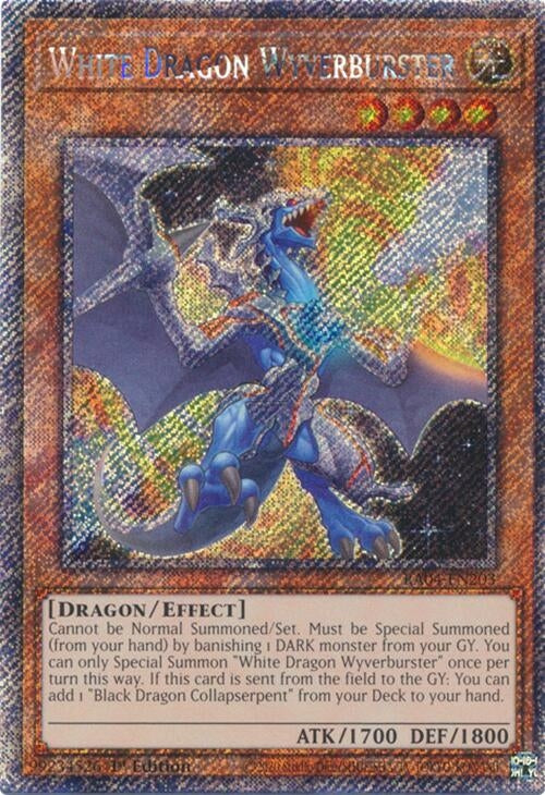 Image for White Dragon Wyverburster (Platinum Secret Rare) (Quarter Century Stampede) (RA04-EN203) - YuGiOh