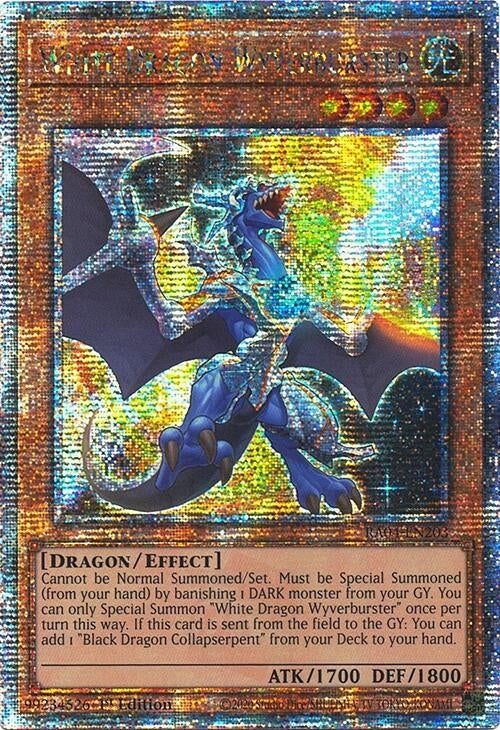 Image for White Dragon Wyverburster (Quarter Century Secret Rare) (Quarter Century Stampede) (RA04-EN203) - YuGiOh