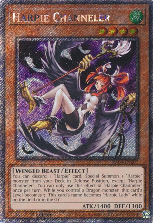 Image for Harpie Channeler (Platinum Secret Rare) (Quarter Century Stampede) (RA04-EN207) - YuGiOh